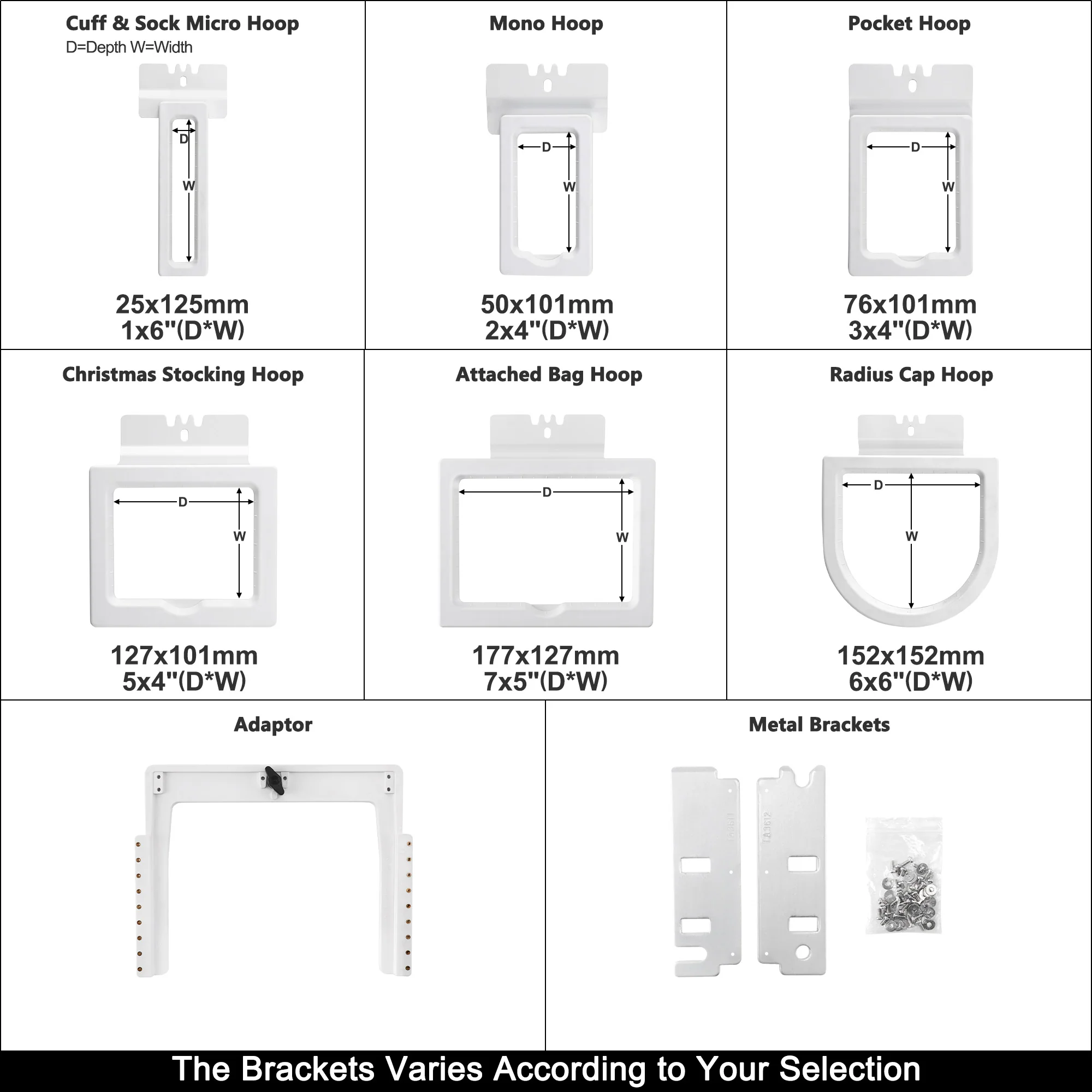 6in1 Magnetic Fast Frame kit for for Elna Expressive 940/970 Embroidery Machine - Image 3