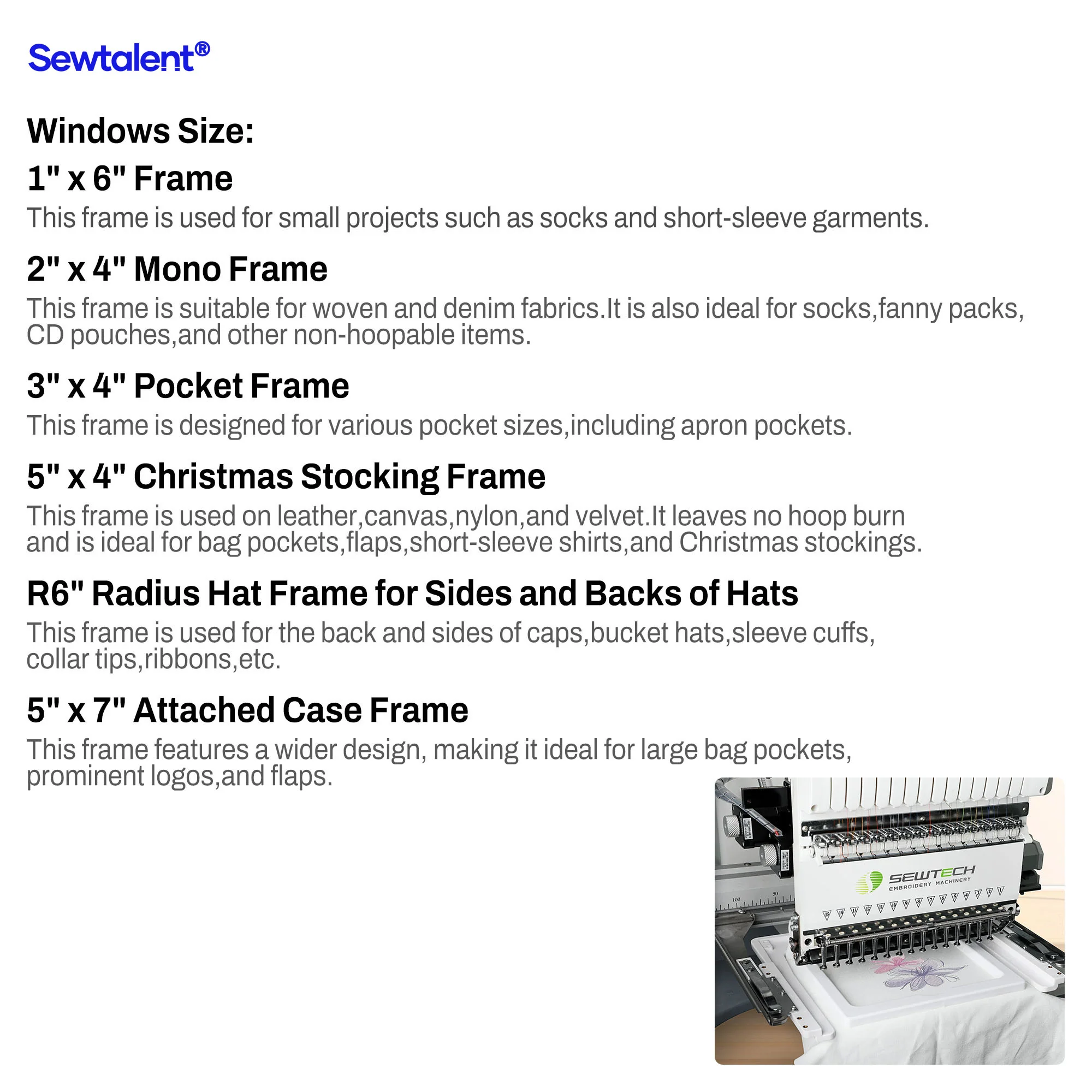6in1 Magnetic Fast Frame kit for for Elna Expressive 940/970 Embroidery Machine - Image 4