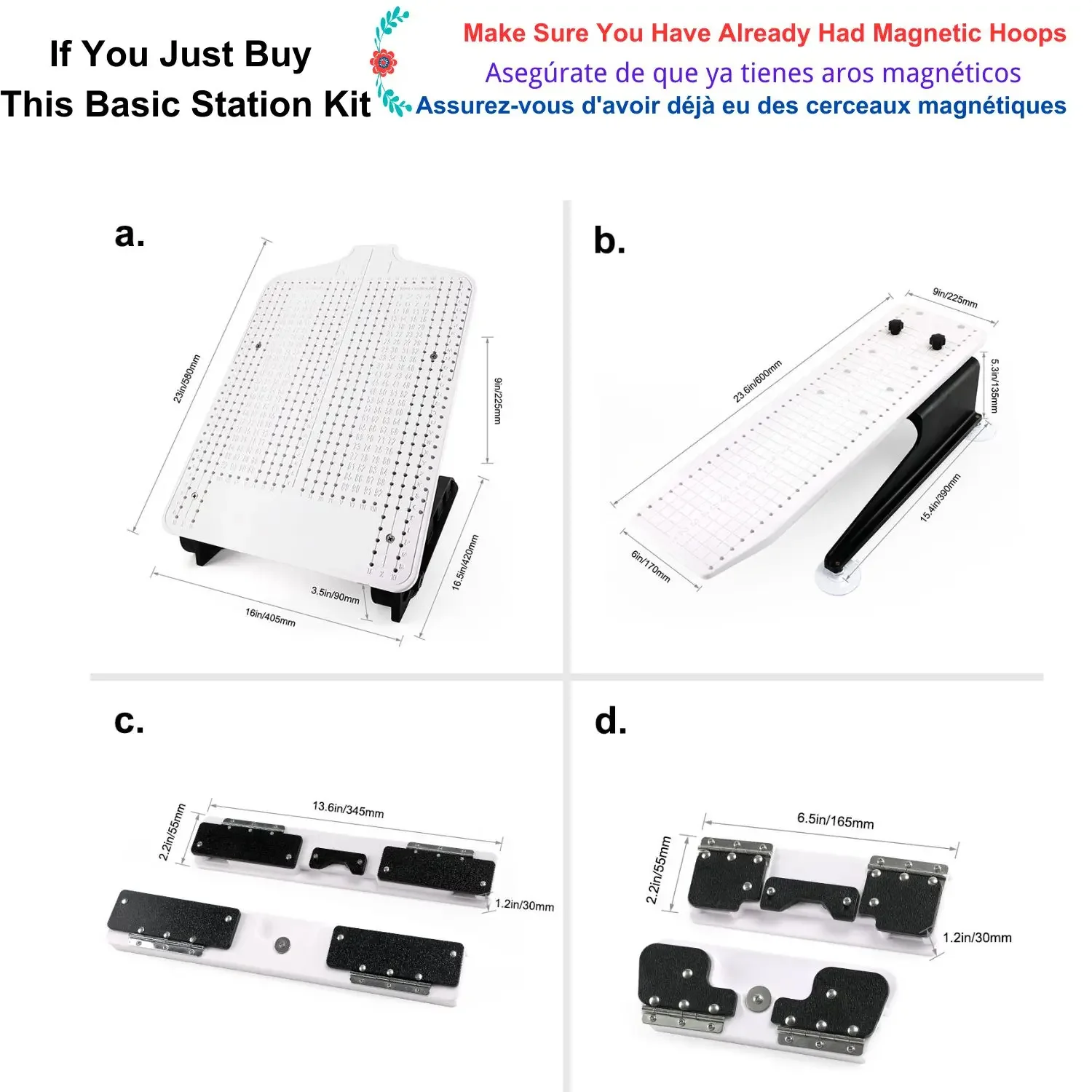 Basic Hooping Station Kit for Tajima Juki SAI/TEHX/TEJT/TEMX-C/TFHX-IIC/TFMX-C/TFMX-IIC/TMAR/TMBP-SC/TMBP2-SC/TMBP2-XC/TMBR-SC/TMBU-S/TMEX/TMEZ-KC/TMEZ-SC/TMFX/TUMX/TWMX-C Embroidery Machine - Image 2