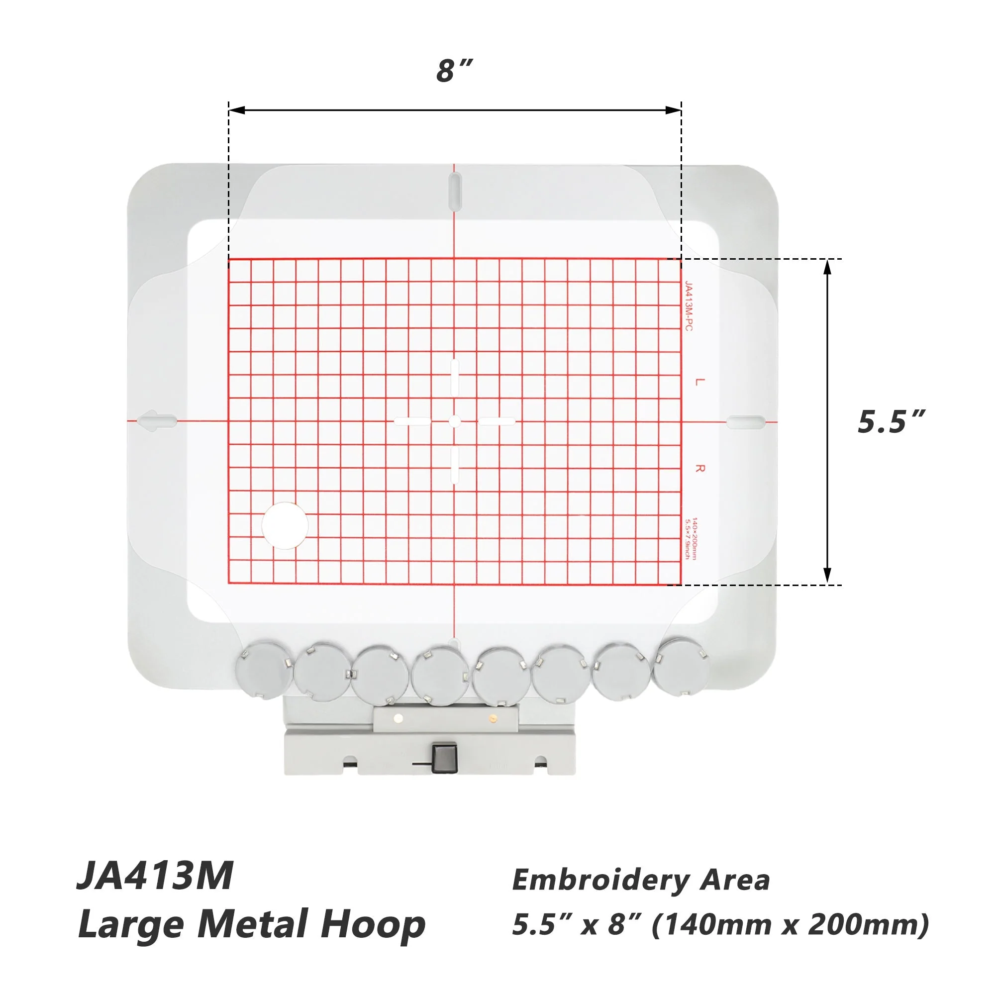 JA41-2345M Metal Magnetic Hoop for Elna Expressive 830 830L Embroidery Machine - Image 3