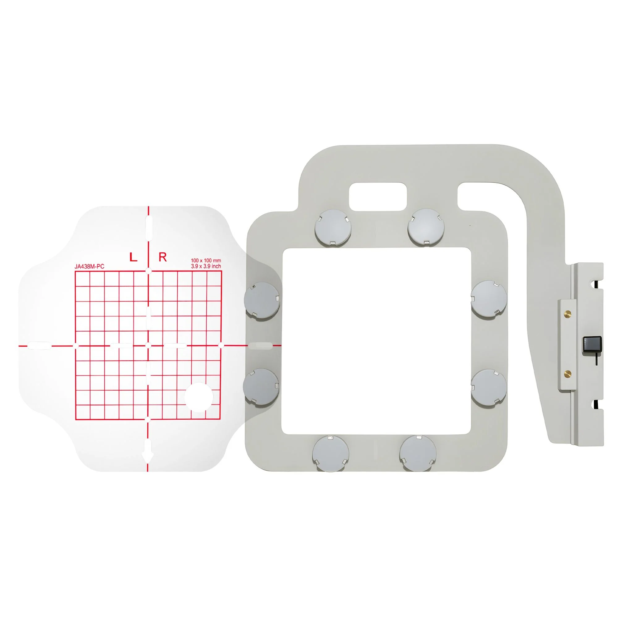 JA438M Magnetic Hoop 3.9x3.9" 100x100mm for Janome Memory Craft 550E / 500E / 450E / 400E Embroidery Machine - Image 6