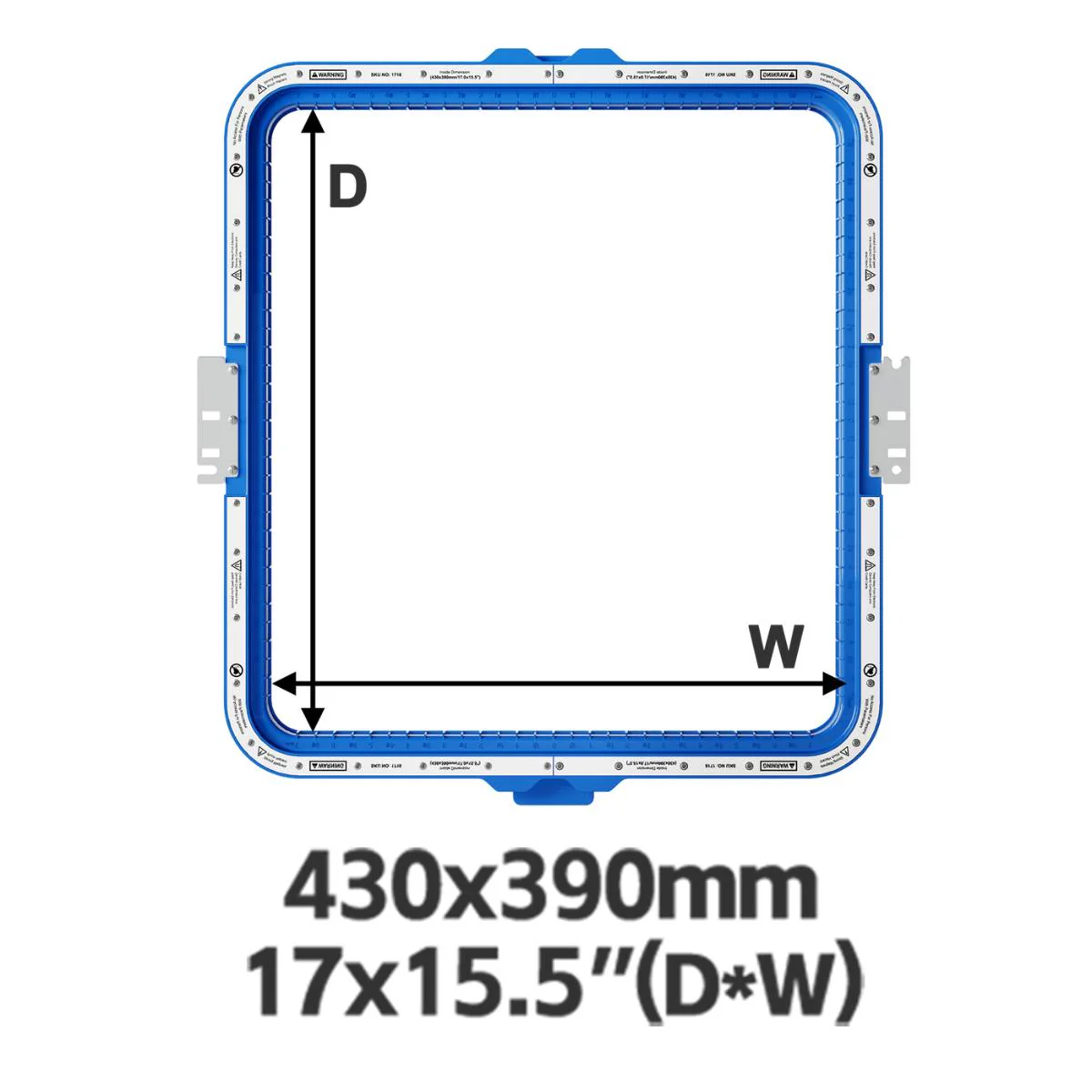 Magnetic Hoop 17"x15.5" | 430x390mm for Fortever Embroidery Machines