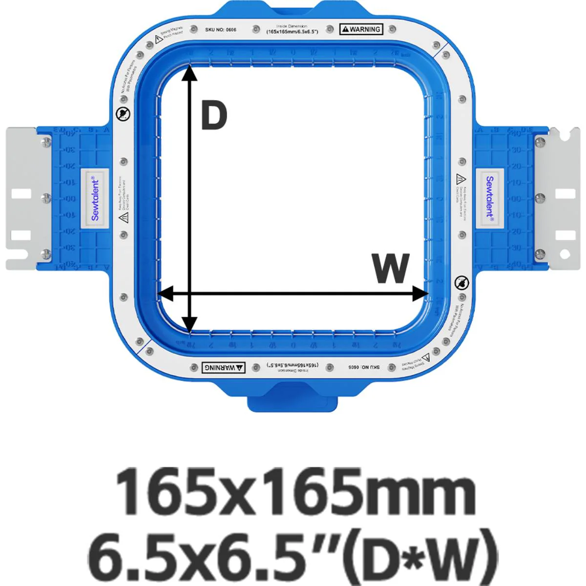 Magnetic Hoop 6.5"x6.5" | 165x165mm for RAVELLI Embroidery Machines