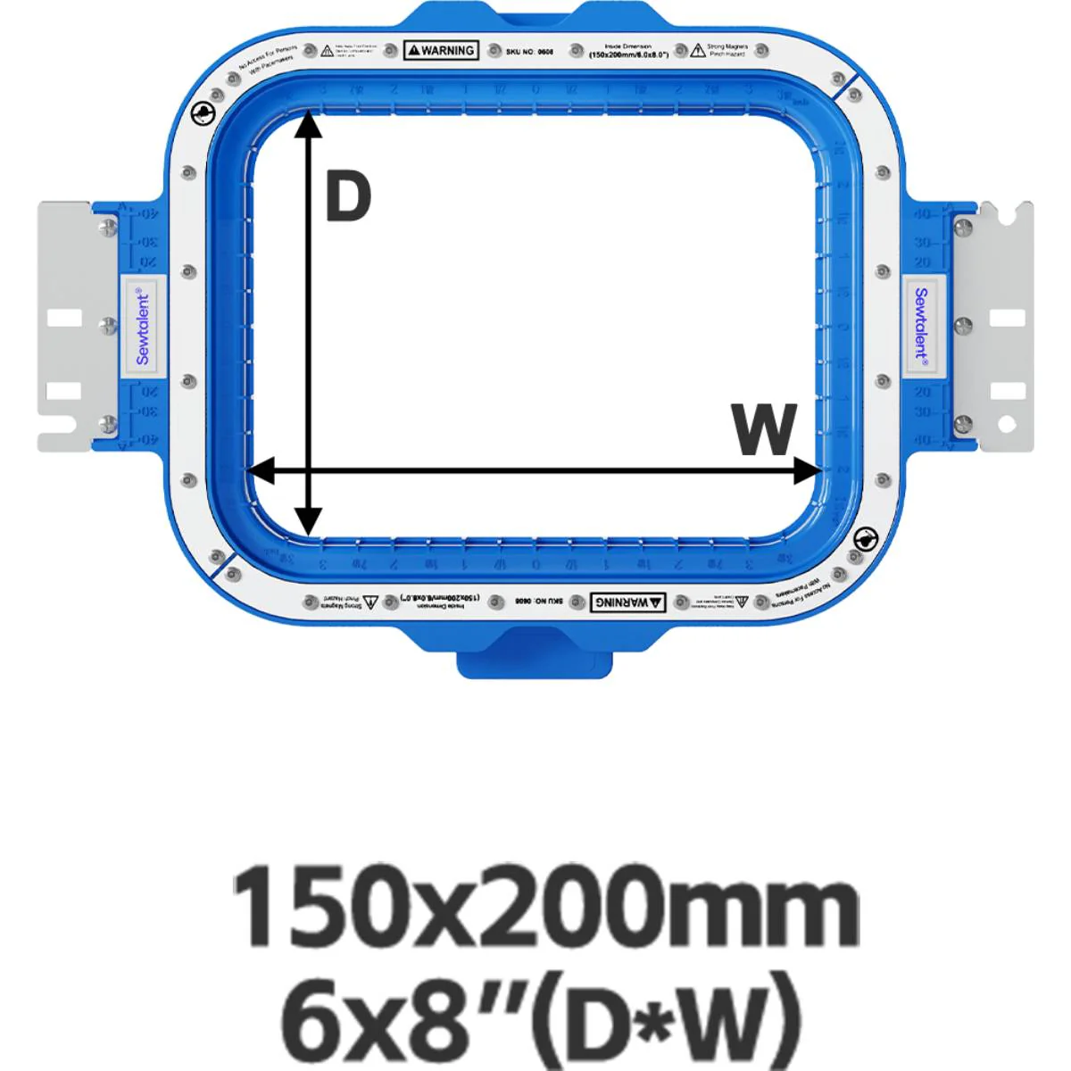 Magnetic Hoop 6"x 8" | 150x200mm for GALAXY Embroidery Machines