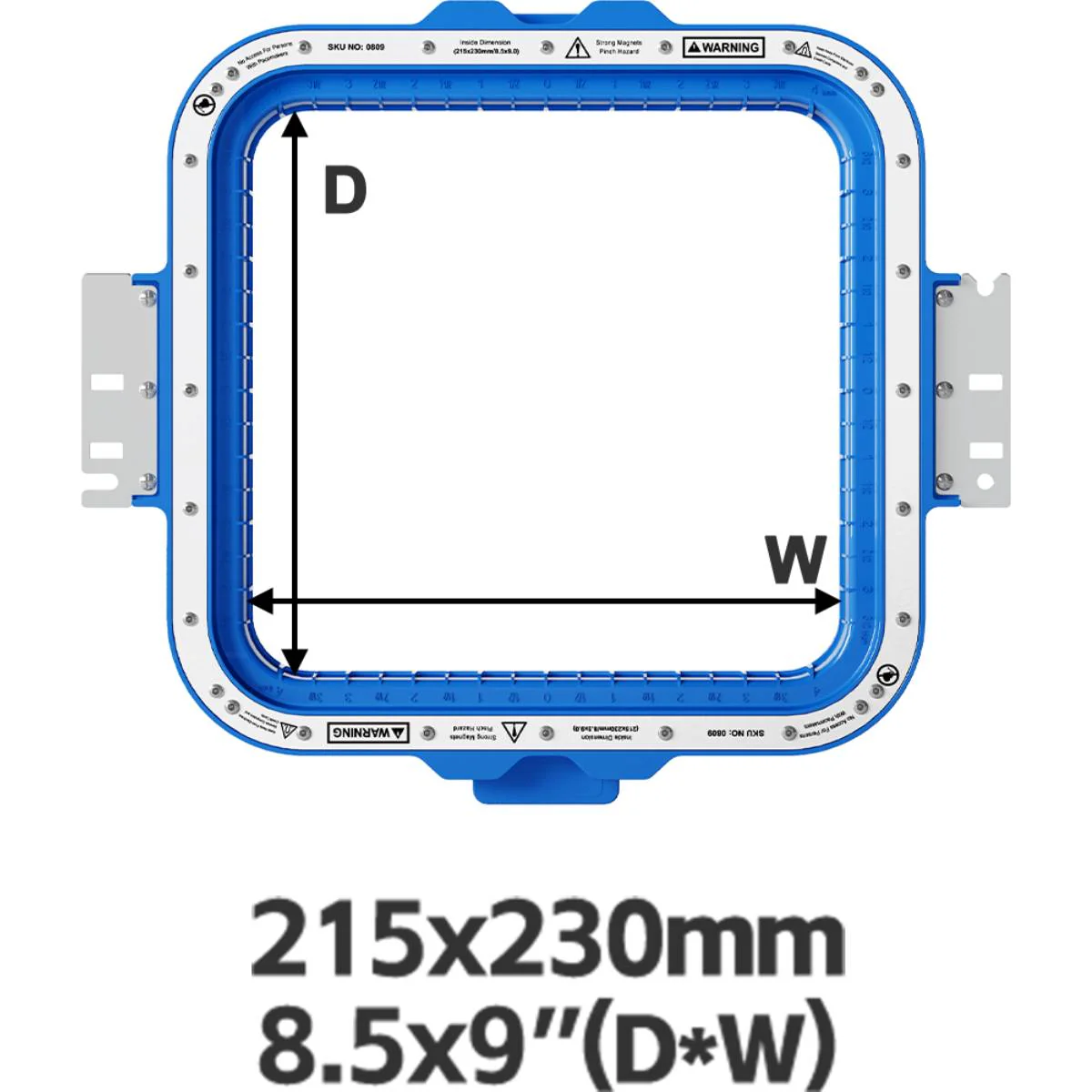 Magnetic Hoop 8.5"x9" | 215x230mm for STITCHERO Embroidery Machines