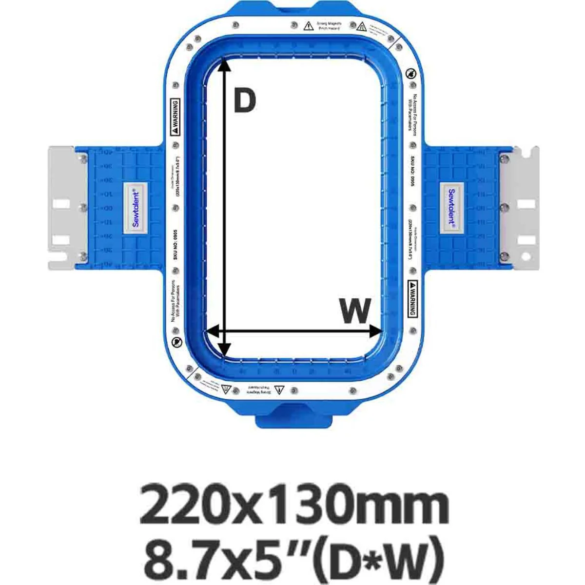 Magnetic Hoop 8.7″x5″ | 220x130mm for Futurize Embroidery Machines