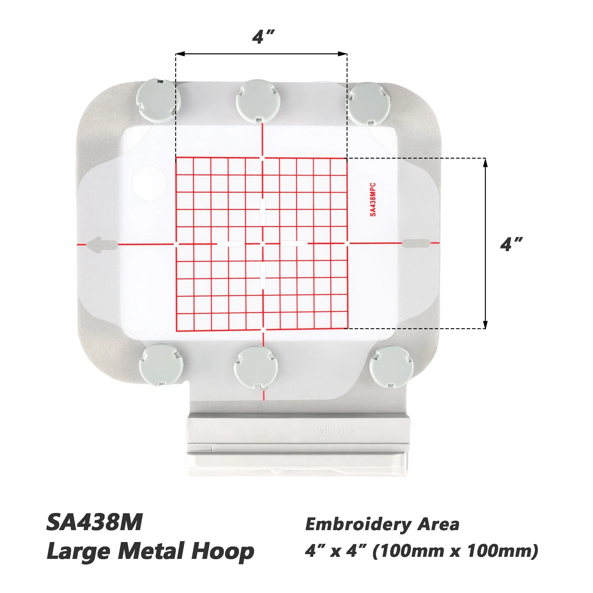 4in1-BM Metal Magnetic Embroidery Hoop kit for Brother NQ1700E NQ1600E VM5200 VE2300 etc. Innov-is BabyLock Embroidery Machine - Image 4