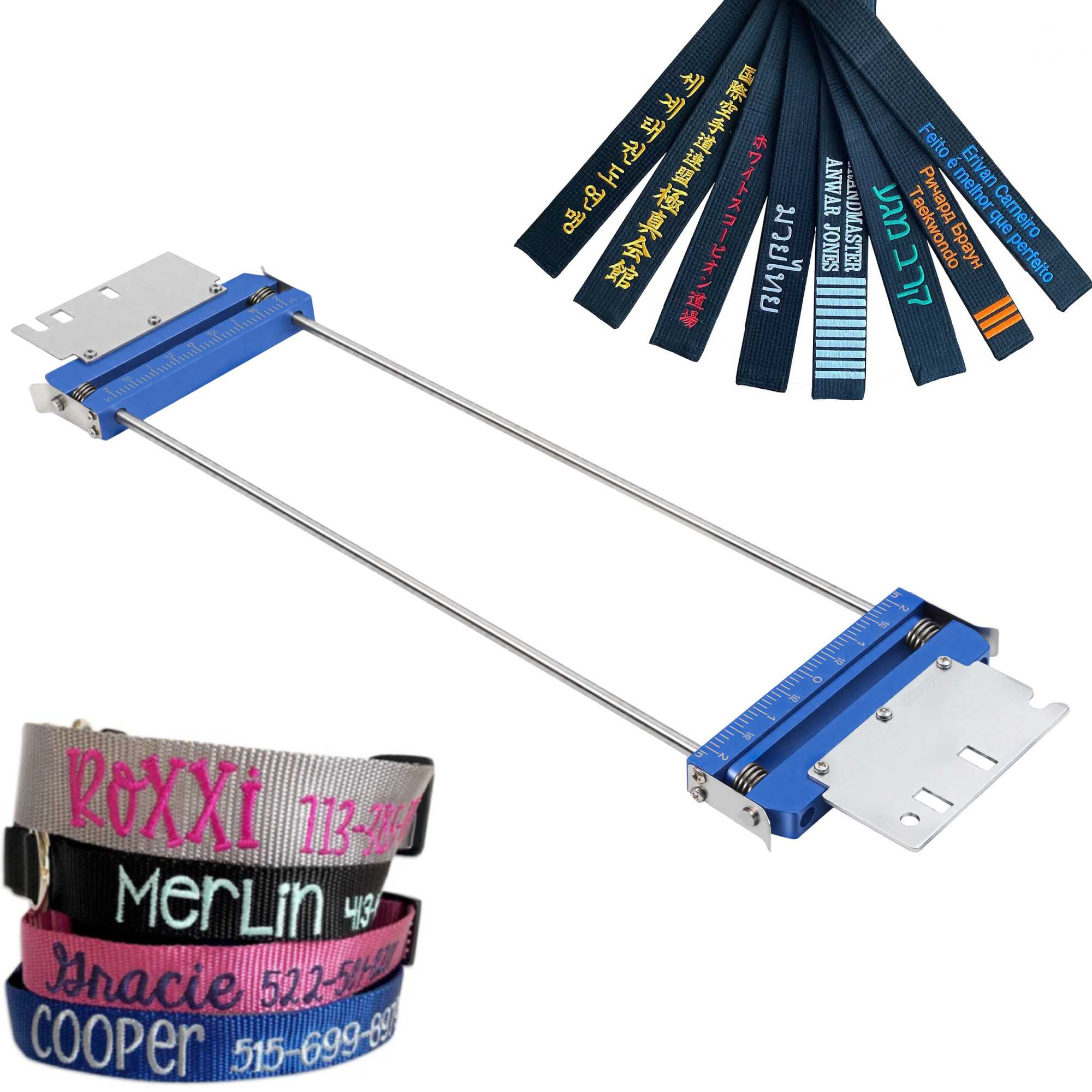 Metal Belt Embroidery Hoop BH300 2.6x11.8inch 65x300mm for Janome MB4/ MB-4S/ MB7/ MB-7Se Embroidery Machines,Belt Hoop for Karate Belts, Dog Collars, Sashes, Garments - Image 10