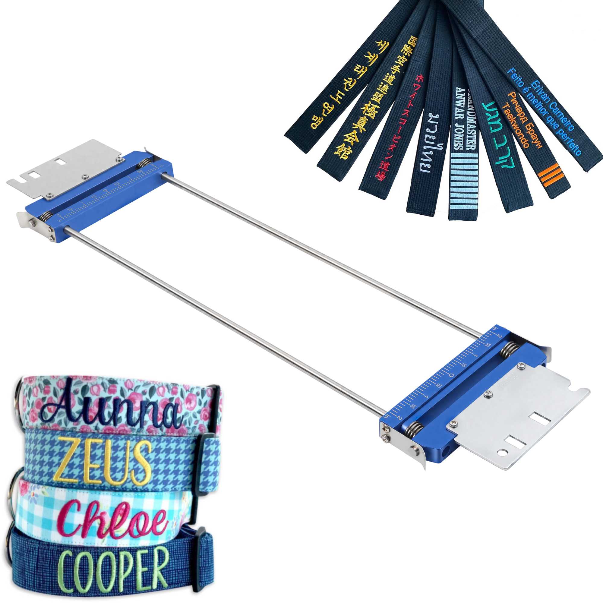 Metal Belt Embroidery Hoop BH300 2.6x11.8inch 65x300mm for Janome MB4/ MB-4S/ MB7/ MB-7Se Embroidery Machines,Belt Hoop for Karate Belts, Dog Collars, Sashes, Garments - Image 12