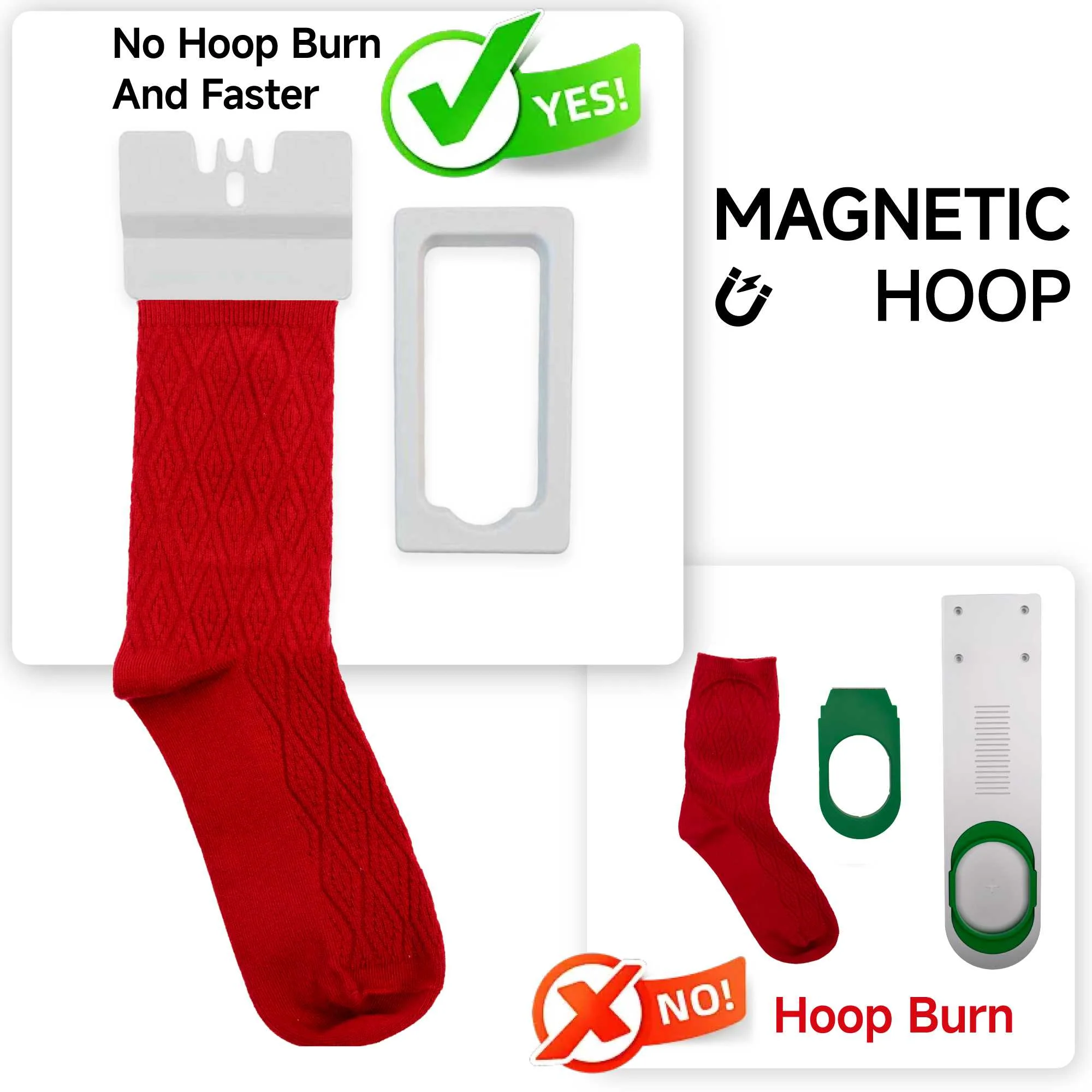 Sewtalent 4in1 Magnetic Fast Frame kit magnetic Hoops for Vortex Commercial Embroidery Machine - Image 5
