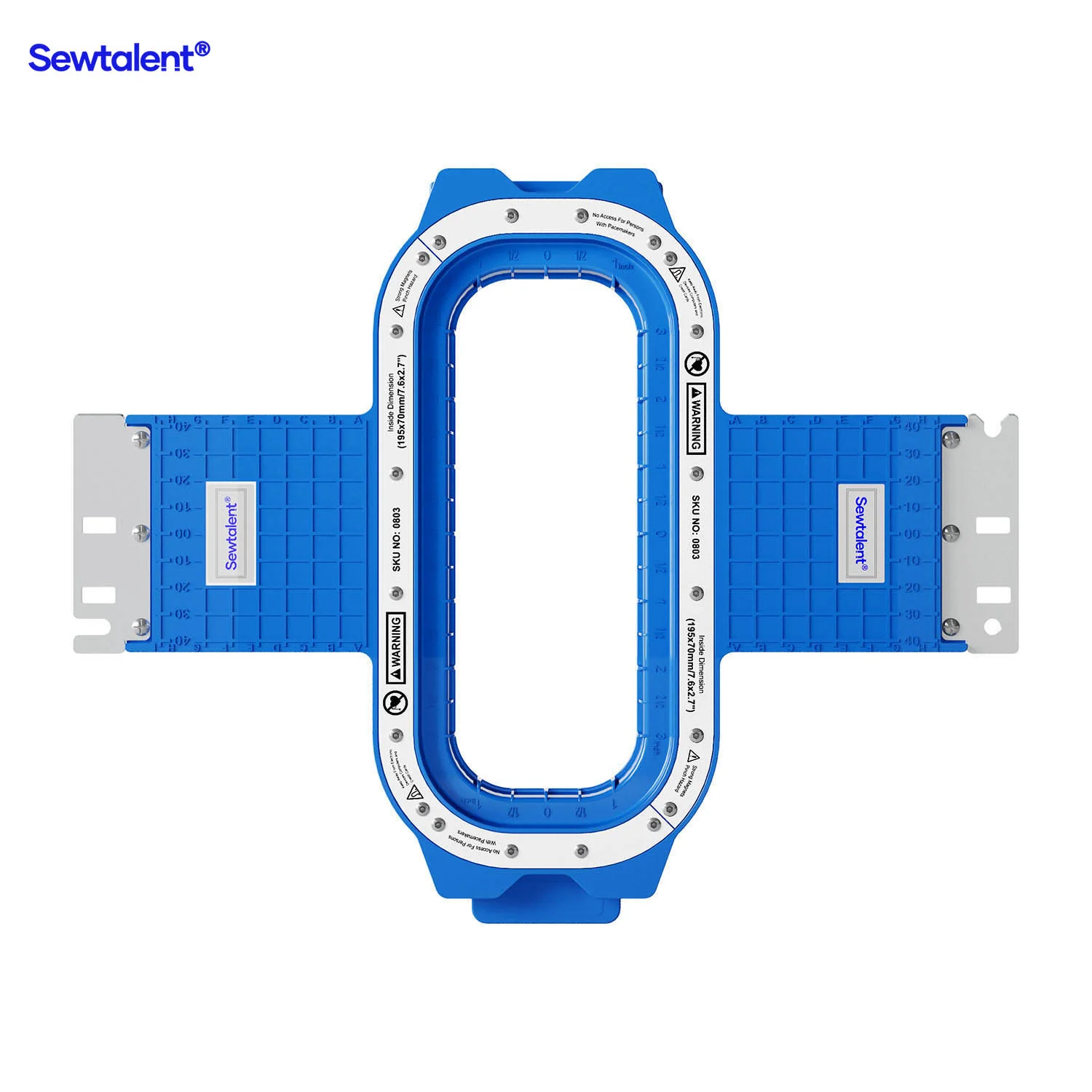 Sewtalent Magnetic Embroidery Hoop 7.6"x2.7" | 195x70mm for Tajima Juki SAI/TEHX/TEJT/TEMX-C/TFHX-IIC/TFMX-C/TFMX-IIC/TMAR/TMBP-SC/TMBP2-SC/TMBP2-XC/TMBR-SC/TMBU-S/TMEX/TMEZ-KC/TMEZ-SC/TMFX/TUMX/TWMX-C Embroidery Machines - Image 3