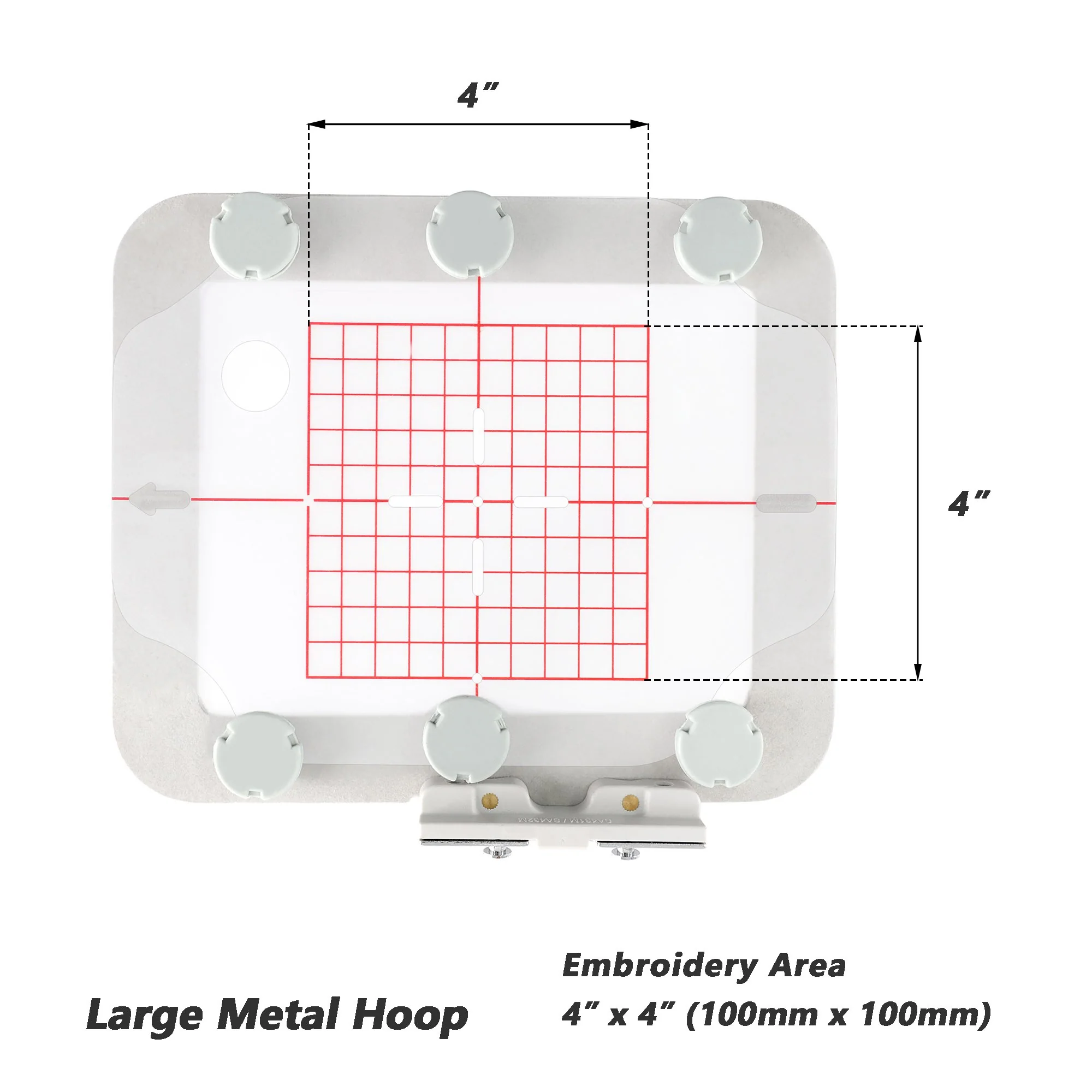 Sewtalent Magnetic Embroidery Hoop (bar Magnets and Round Magnets) for PooLin EOC05 EOC05RE Embroidery Machine - Image 3