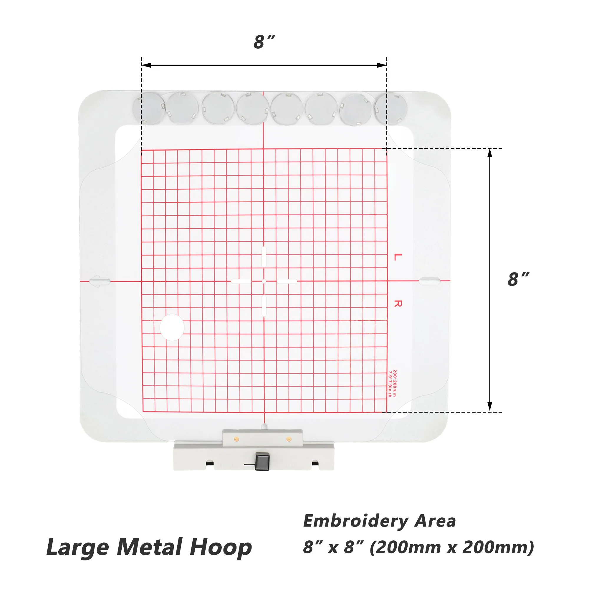 Sewtalent Magnetic Embroidery Hoop (bar Magnets and Round Magnets) for PooLin EOC06 EOC06RE Embroidery Machine - Image 18