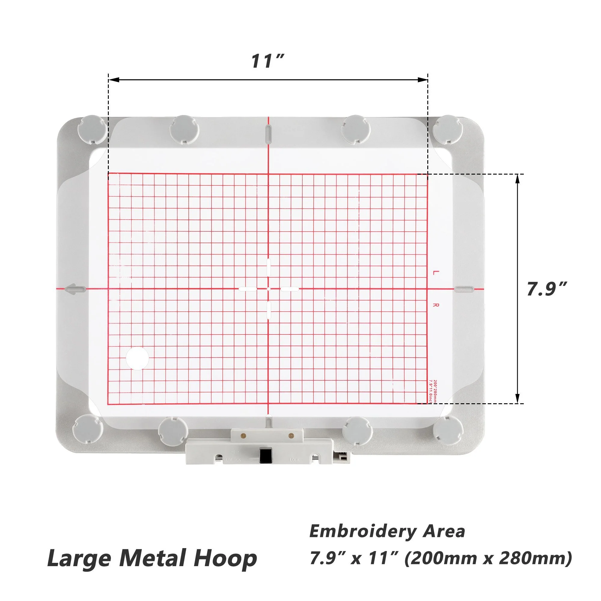 Sewtalent Magnetic Embroidery Hoop (bar Magnets and Round Magnets) for PooLin EOC06 EOC06RE Embroidery Machine - Image 26
