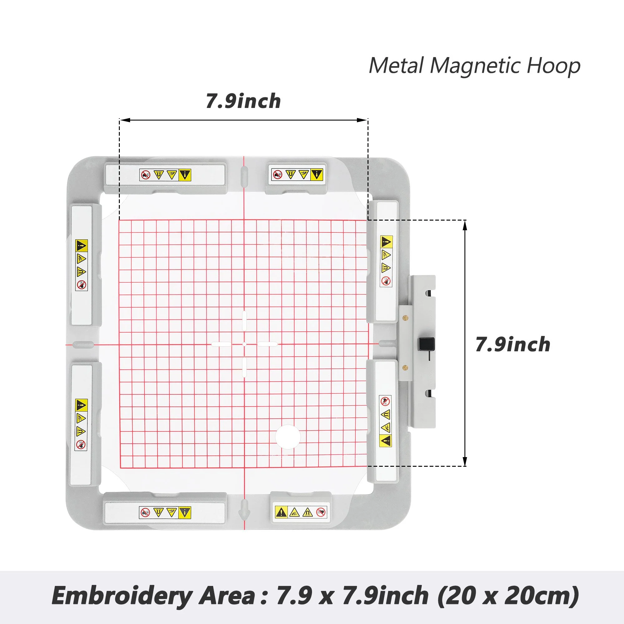 Sewtalent Magnetic Embroidery Hoop (bar Magnets and Round Magnets) for PooLin EOC06 EOC06RE Embroidery Machine - Image 3