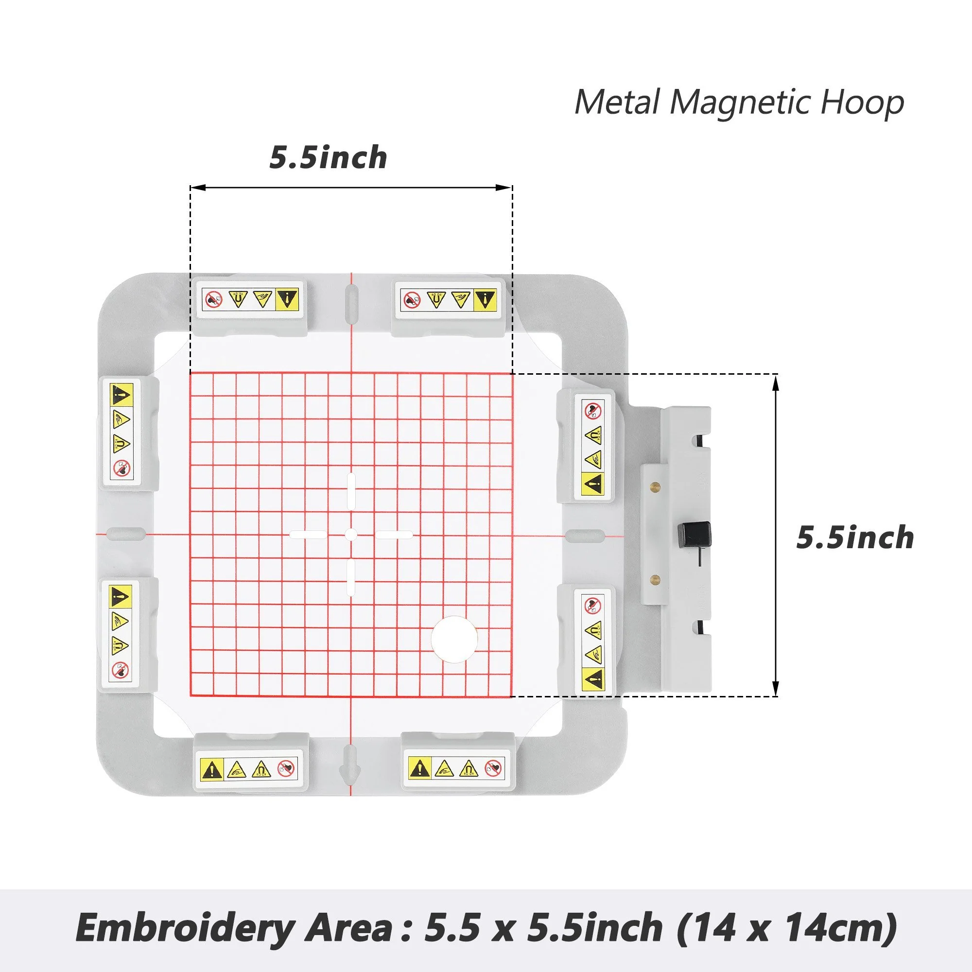 Sewtalent Magnetic Embroidery Hoop (bar Magnets and Round Magnets) for PooLin EOC06 EOC06RE Embroidery Machine - Image 9