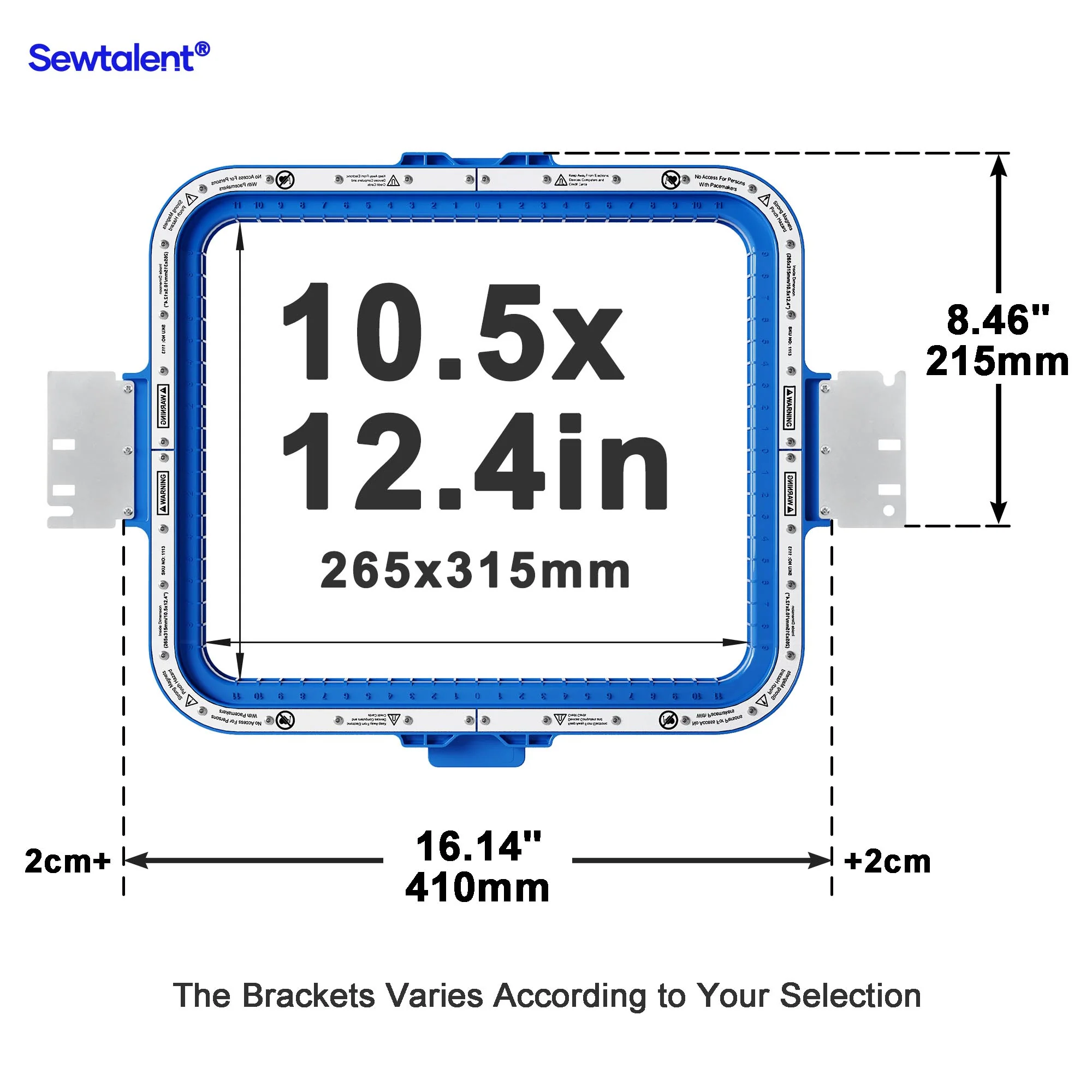 Sewtalent Magnetic Hoop 10.5"x12.4" | 265x315mm for BAI The MIRROR | The VISION | The VISION 2 HEADS Embroidery Machines - Image 5