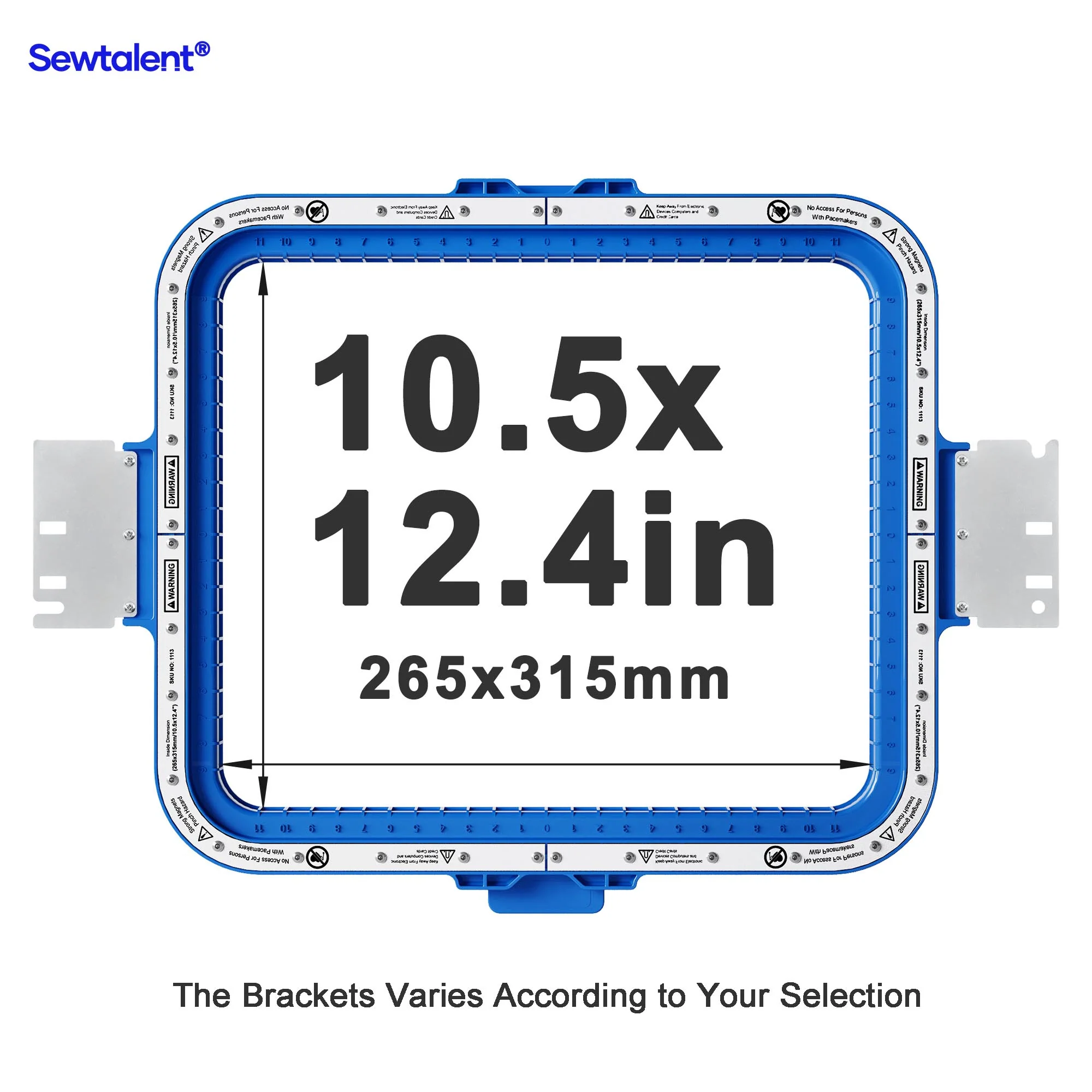 Sewtalent Magnetic Hoop 10.5"x12.4" | 265x315mm for Brother Commercial BE-1201B-AC, BES-960BC, BES-1216AC, BES-1262BC Embroidery Machines