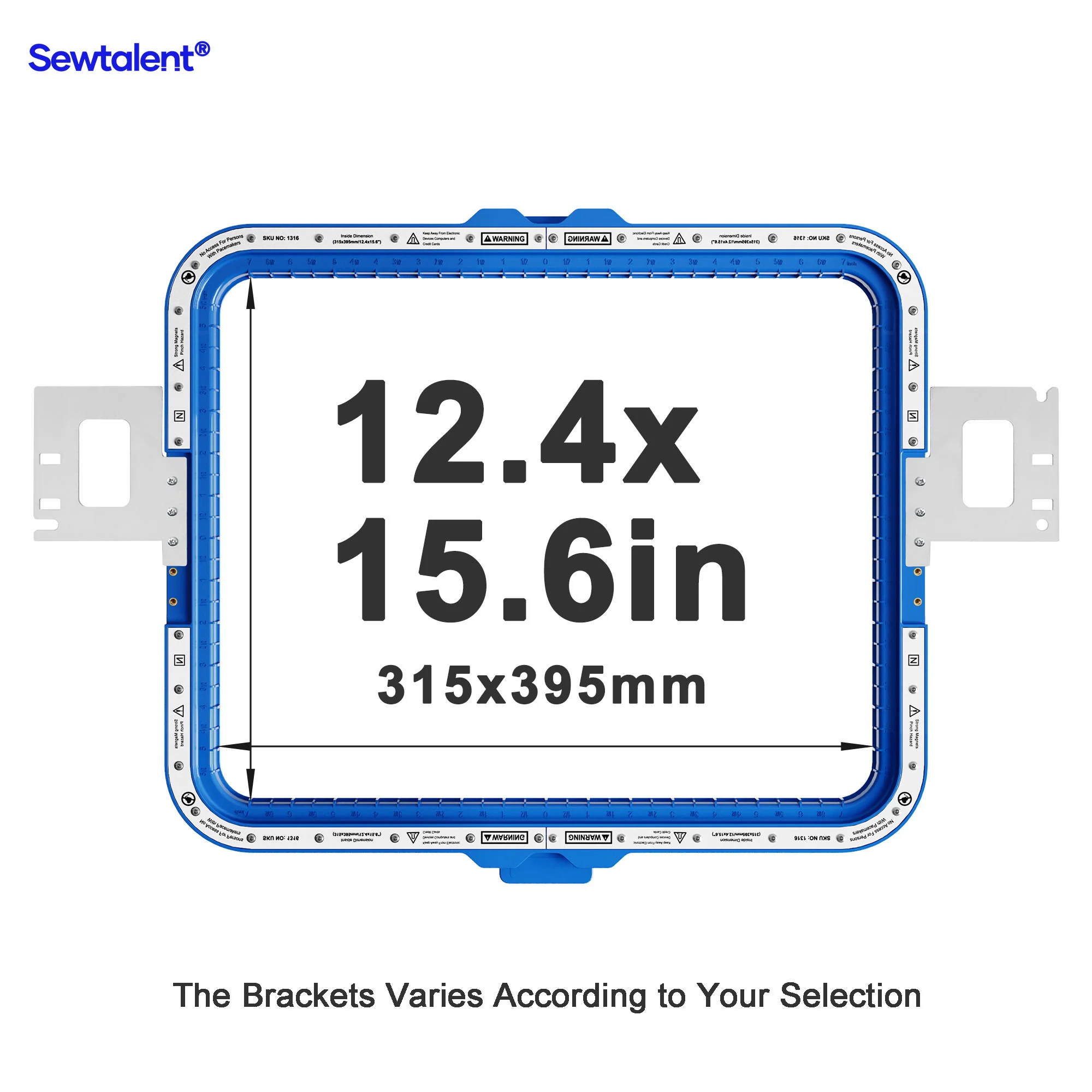 Sewtalent Magnetic Hoop 12.4"x15.6" | 315x395mm for CBL Commercial Embroidery Machines
