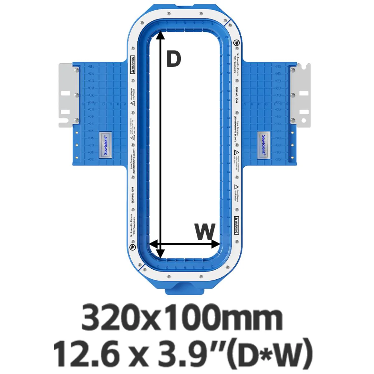 Sewtalent Magnetic Hoop 12.6"x3.9" | 320x100mm for BAI The MIRROR | The VISION | The VISION 2 HEADS | KESI 1504 | KESI 1506 | KESI 1508 Embroidery Machines - Image 4