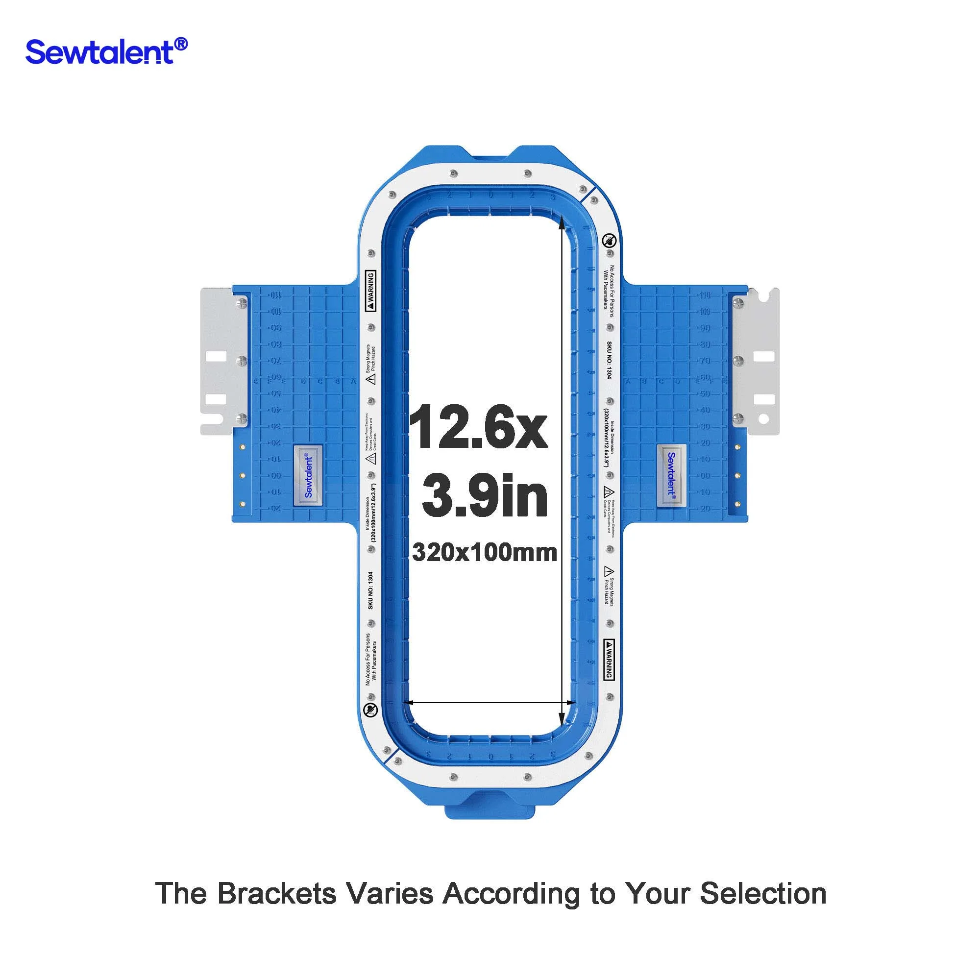 Sewtalent Magnetic Hoop 12.6"x3.9" | 320x100mm for Toyota EXPERT AD830 / AD850 ESP / AD851 ESP / AD860 / ESP9000 / ESP 9100NET Embroidery Machines