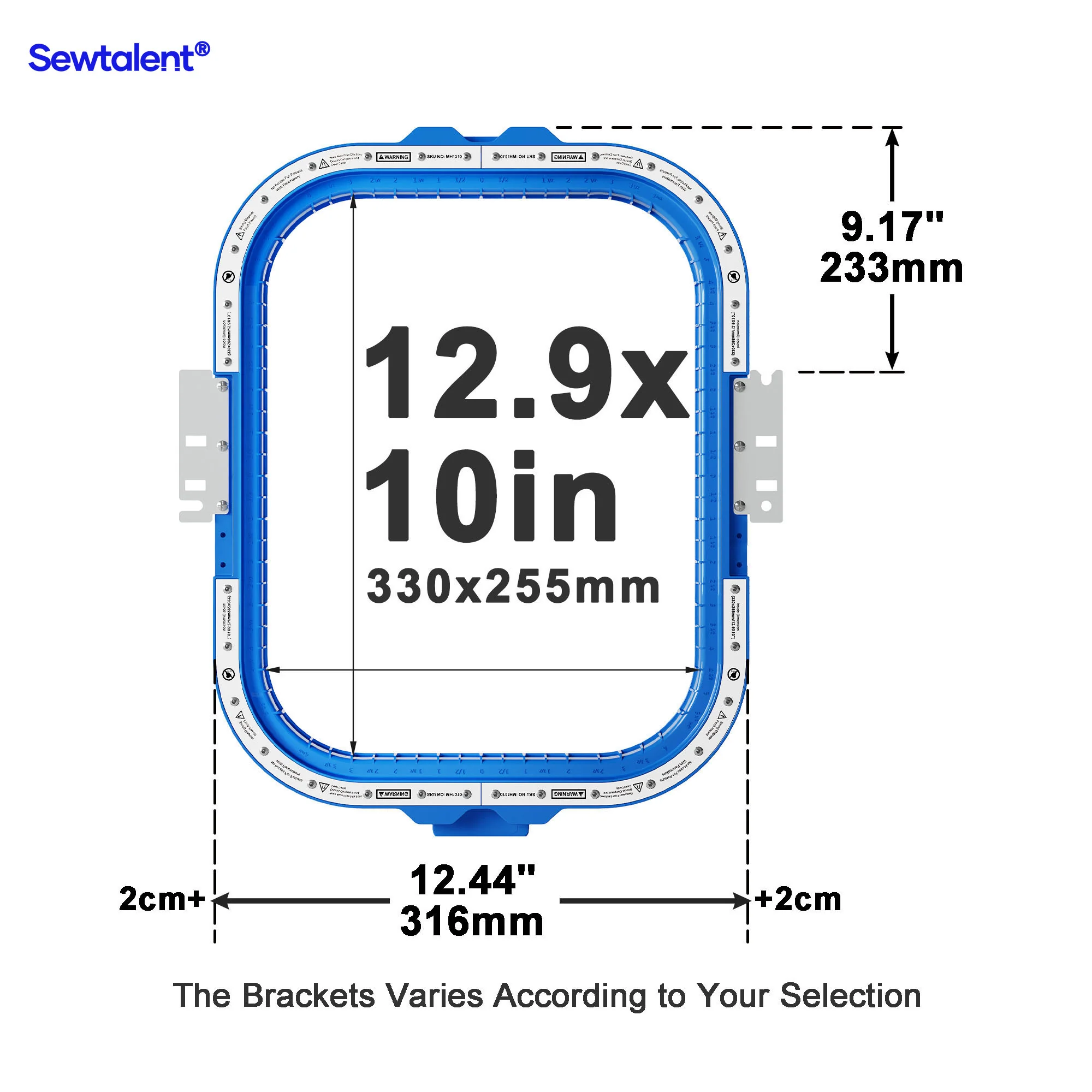 Sewtalent Magnetic Hoop 12.9″x10″ | 330x255mm for Smartstitch S-1501 | S-1501 Ultra | S-1501 Plus | S1502 | S1504 Embroidery Machines - Image 2