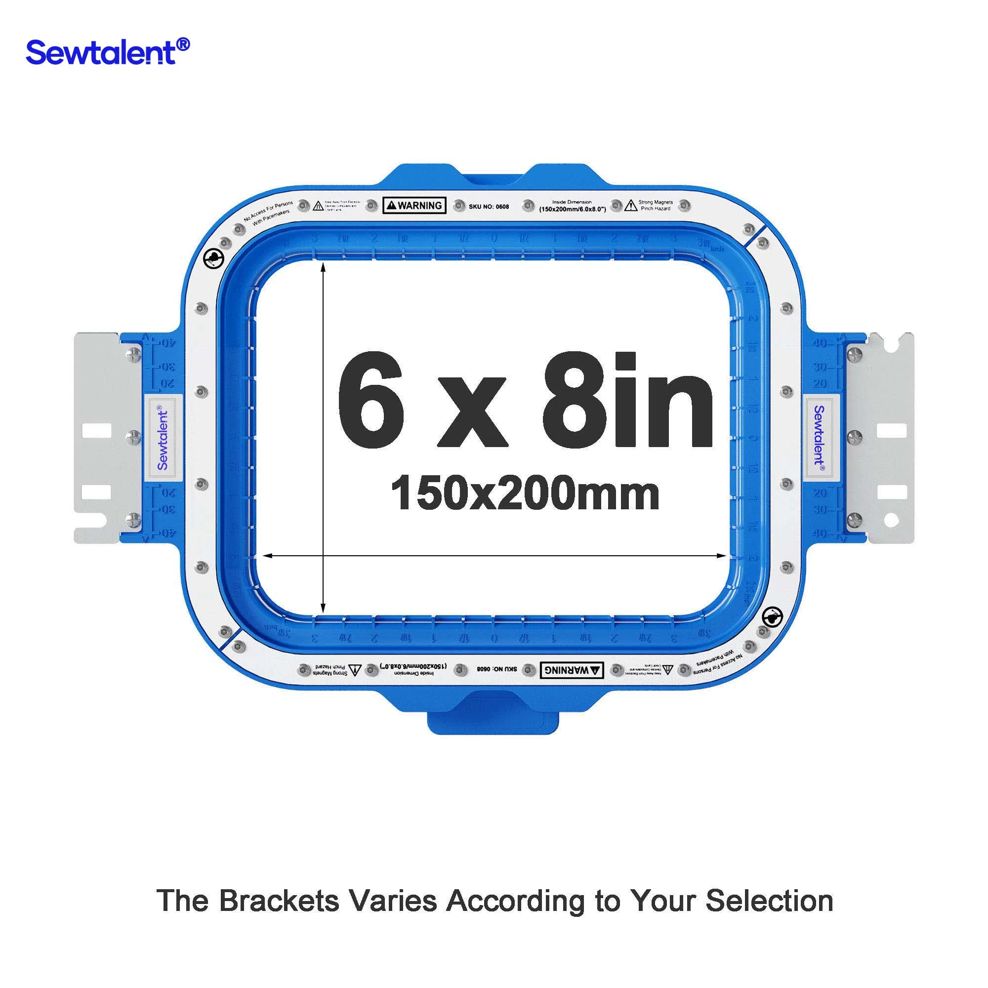 Sewtalent Magnetic Hoop 6"x 8" | 150x200mm for PooLin EOM | EOV | EOX Embroidery Machine