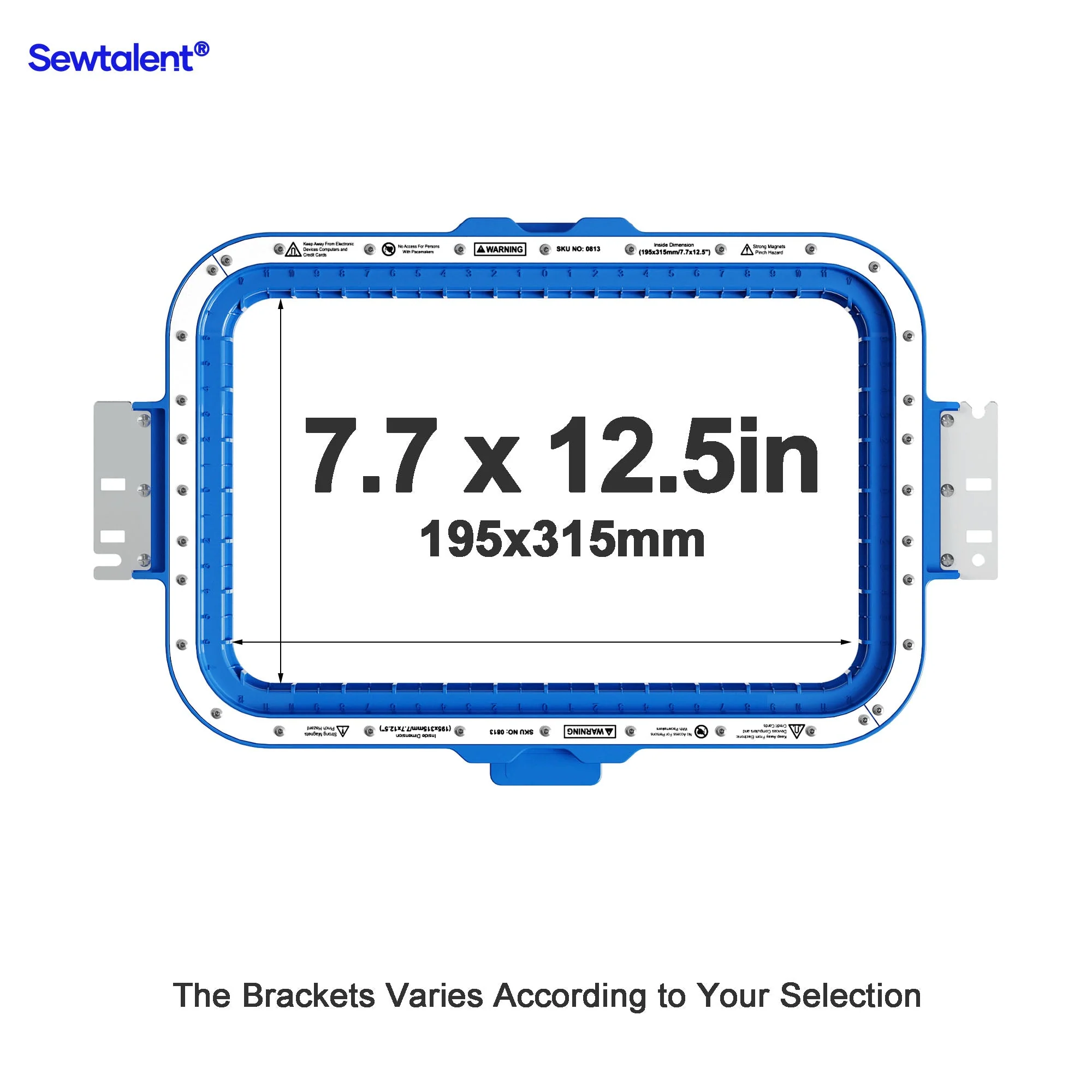 Sewtalent Magnetic Hoop 7.7"x12.5" | 195x315mm for Toyota EXPERT AD830 / AD850 ESP / AD851 ESP / AD860 / ESP9000 / ESP 9100NET Embroidery Machines