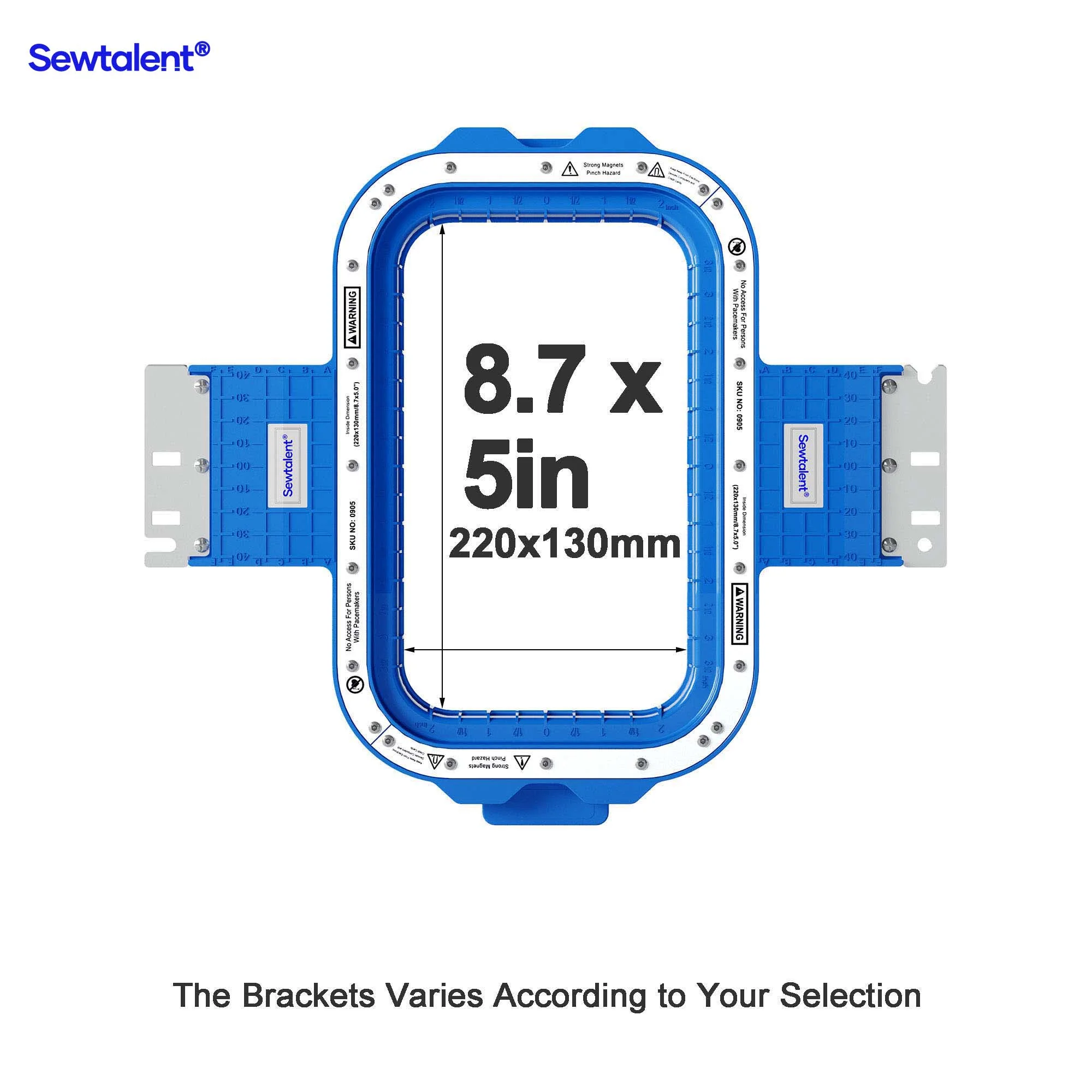 Sewtalent Magnetic Hoop 8.7″x5″ | 220x130mm for BAI The MIRROR | The VISION | The VISION 2 HEADS | KESI 1504 | KESI 1506 | KESI 1508 Embroidery Machines