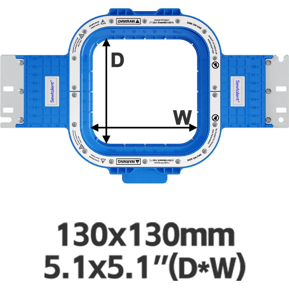 Sewtalent Magnetic Hoops 5.1″x5.1″ | 130x130mm for TEWH Commercial Embroidery Machines - Image 2