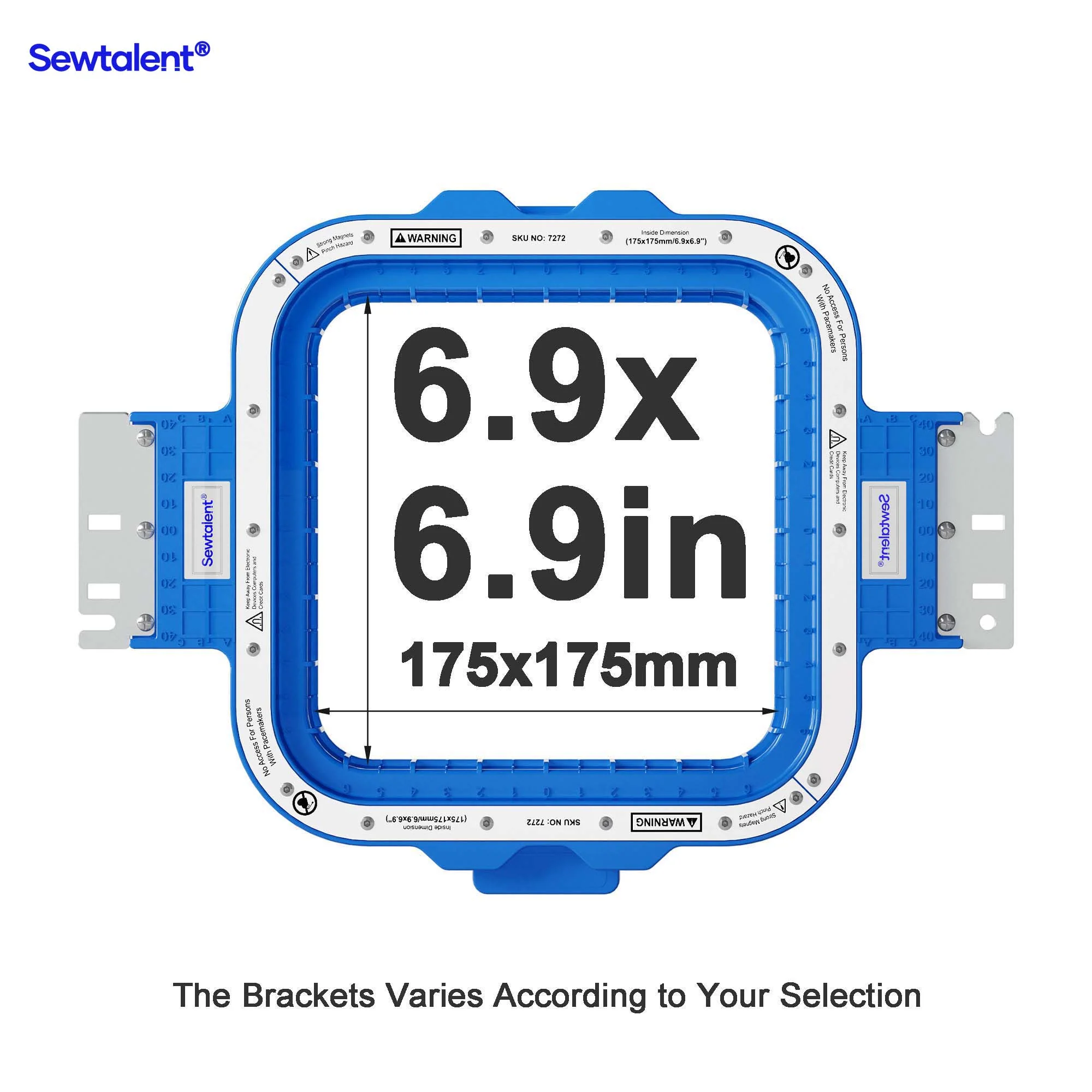 Sewtalent Magnetic Hoops 6.9″x6.9″ | 175x175mm for XT Pro Commercial Embroidery Machine