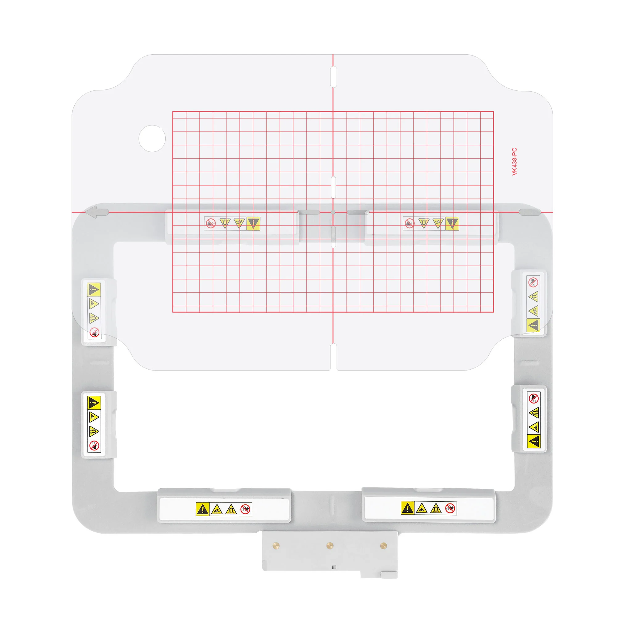 VK438MK 9.8"x6" 240x150mm Metal Magnetic Hoop  (Long-bar Magnets) for Husqvarna Viking Ruby Royale Topaz etc. Pfaff Creative Icon Embroidery Machine - Image 6